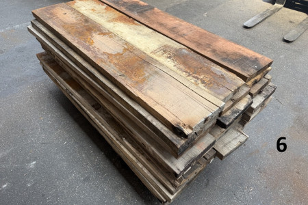 Aanbieding per pallet. Oud houten planken uit de havens!